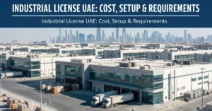 Industrial License UAE – large-scale manufacturing facility and industrial warehouse setup in UAE