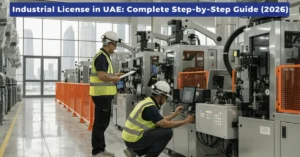 Industrial License in UAE – modern manufacturing facility with advanced production systems