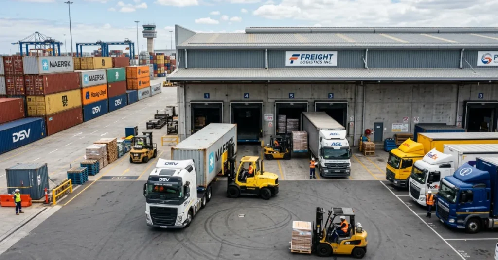 Types of Logistics Company License UAE including freight forwarding, warehousing, and delivery services