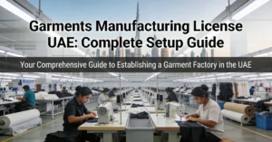 Manufacturing License UAE – garments factory with textile production and clothing manufacturing setup