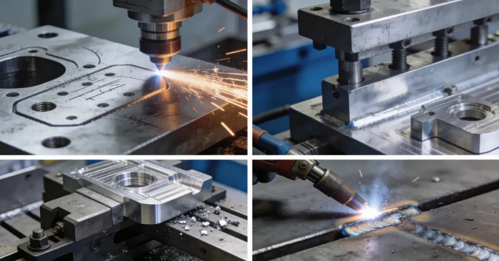 Metal Fabrication License UAE types – steel cutting, welding, and aluminum fabrication processes