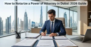 Power of Attorney document signing process in Dubai corporate office