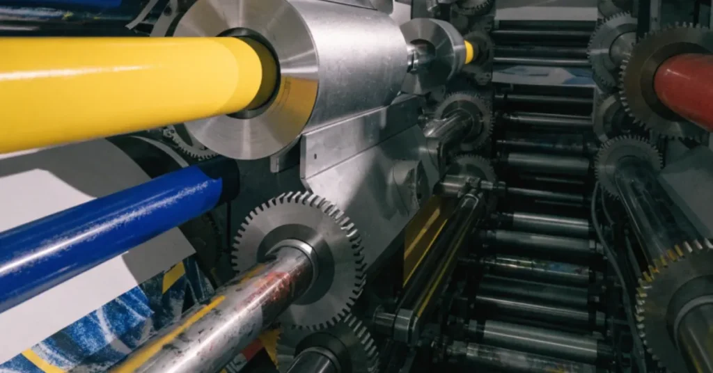 Printing Press License UAE industrial printing process with advanced machinery and high precision equipment