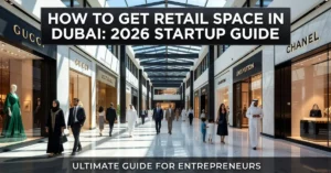 Retail space in Dubai inside a modern shopping mall with premium storefronts and high foot traffic