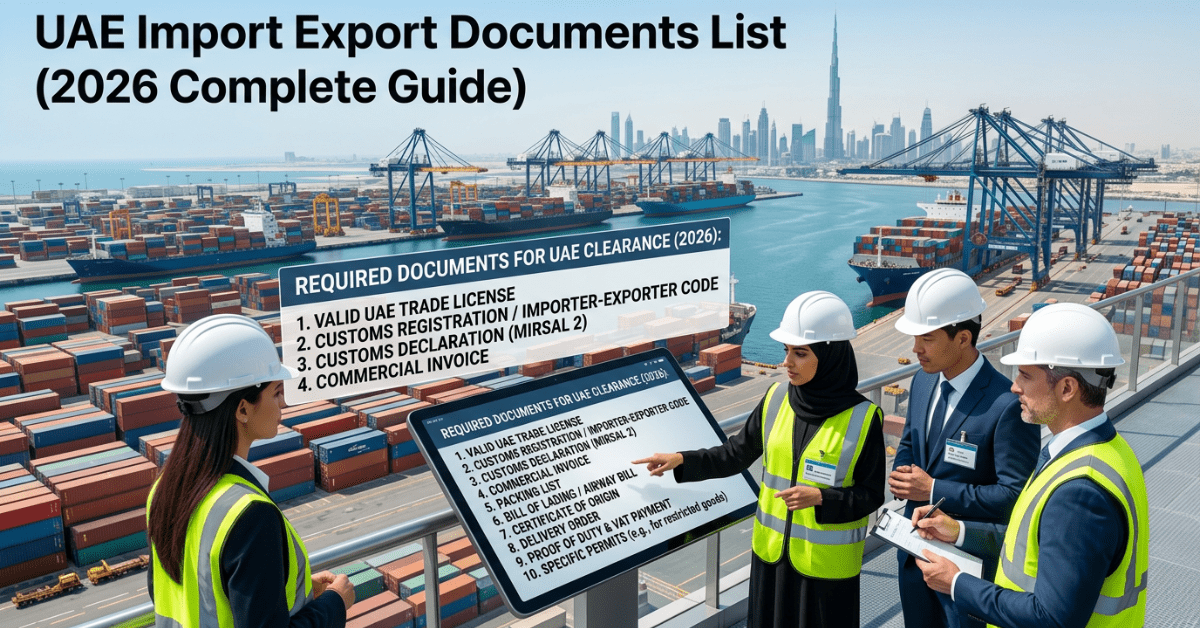 UAE Import Export Documents List (2026 Complete Guide)