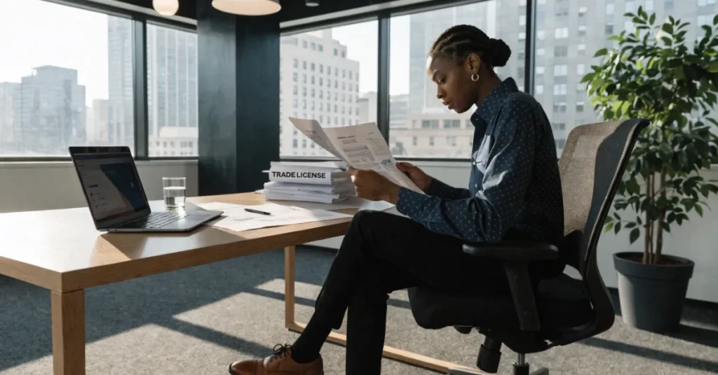 Wholesale Trading License UAE process with business registration documents, approvals, and company setup steps