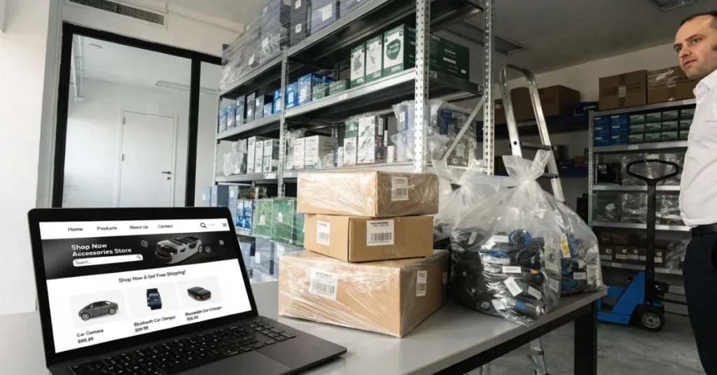 Auto Accessories Trading License UAE online automotive trading and eCommerce business setup concept
