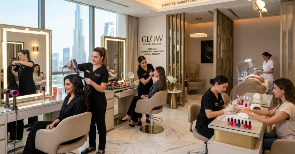Beauty Salon in UAE providing professional haircare, skincare, makeup, and luxury salon services