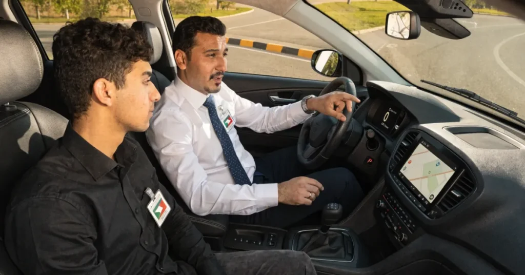 Driving School License UAE instructor training session for certified driving education services