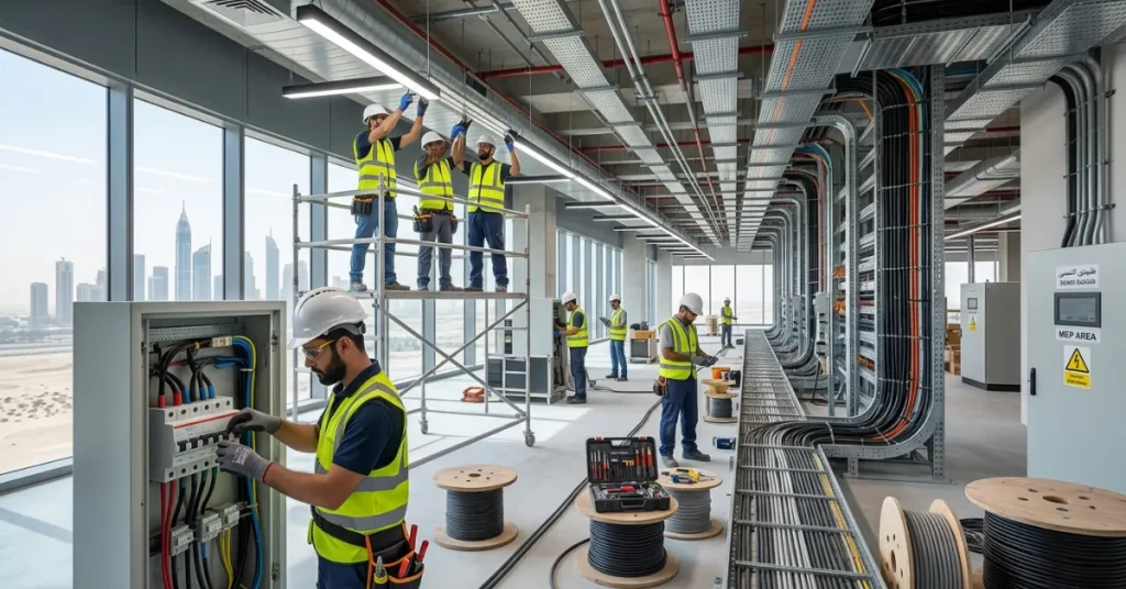 Electrical Contracting License covering electrical wiring, installation, and maintenance services in UAE