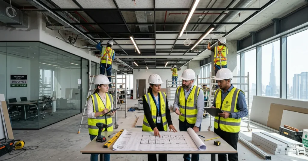 Interior Design Company handling commercial fit-out approvals and office renovation projects in Dubai
