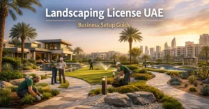 Landscaping License UAE for professional landscaping company setup and outdoor design services in Dubai UAE