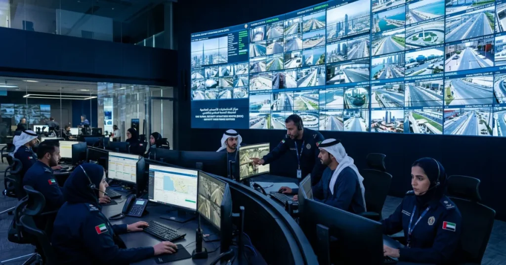 Security Services License UAE for CCTV monitoring, surveillance operations, and private security services in UAE