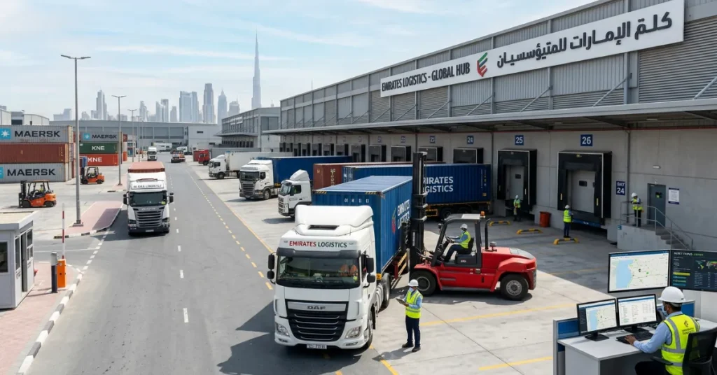 Transport Company License UAE logistics operations with cargo fleet and warehouse management