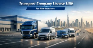 Transport Company License UAE for logistics fleet and commercial cargo transportation business