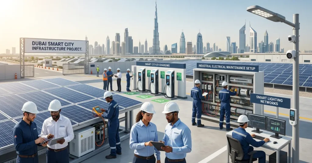 UAE Electrical Contractor supporting smart city infrastructure and industrial electrical projects in the UAE