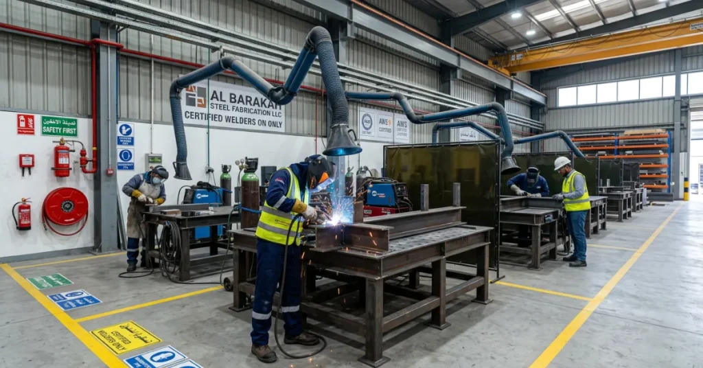 Welding Services License UAE with industrial workshop safety compliance and certified welding services