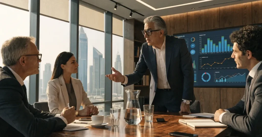 Business leaders using Accounting Services in Dubai for strategic decision-making, financial planning, and long-term business growth.