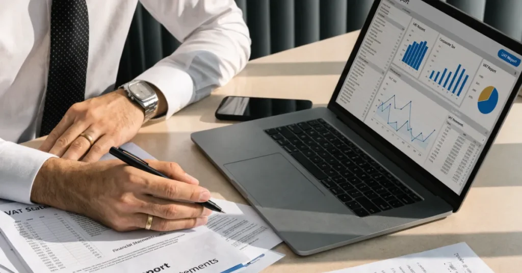 Accounting Services in UAE supporting accurate financial reporting, VAT compliance, and corporate tax management for businesses.
