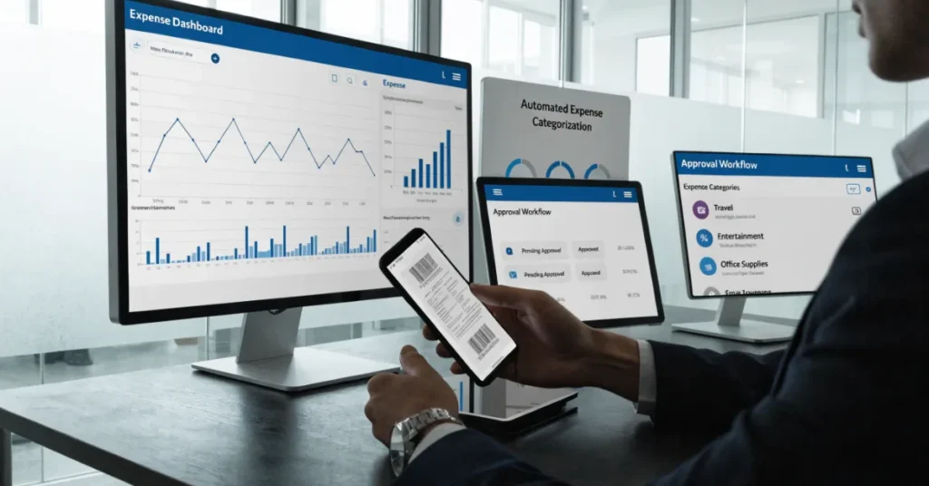 Automation streamlining expense approvals, receipt management, and accounting workflows for modern businesses.