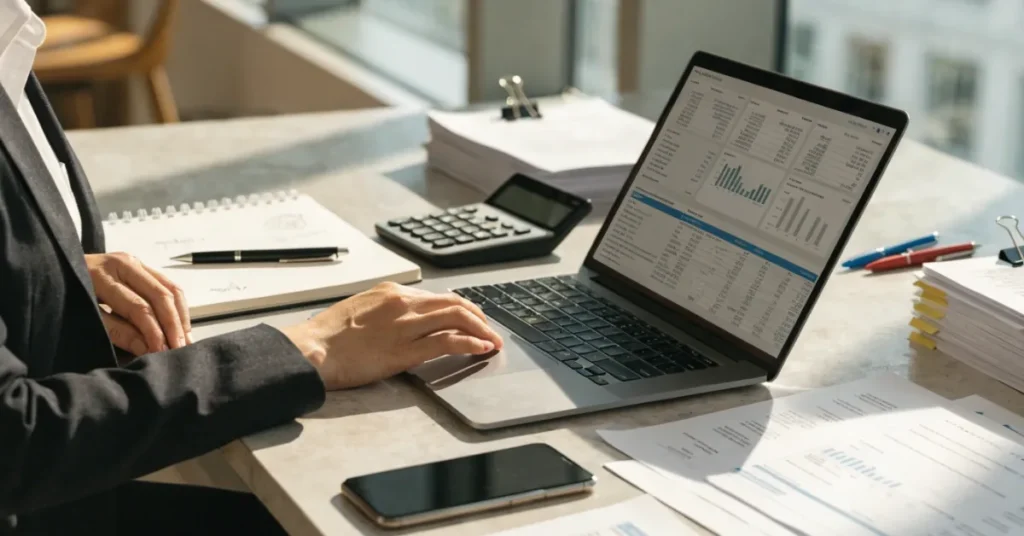 Bookkeeping improving cash flow management through accurate financial records, invoices, and expense tracking.