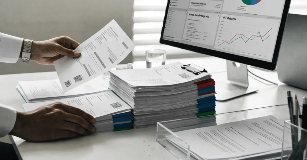Bookkeeping Legal Requirement through maintaining audit-ready financial records, invoices, and compliance documentation in the UAE.