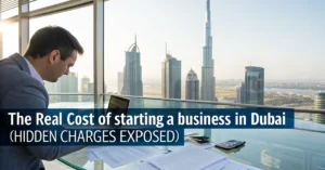 Company Formation cost analysis showing hidden business setup expenses, licensing fees and startup costs in Dubai.