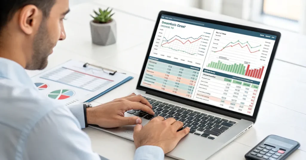 Cash-Flow Forecasting analysis showing revenue projections, expense management, and financial planning reports for business decision-making.