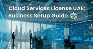 Cloud Services License UAE business providing cloud computing solutions, SaaS platforms, secure data hosting, and enterprise cloud infrastructure in Dubai