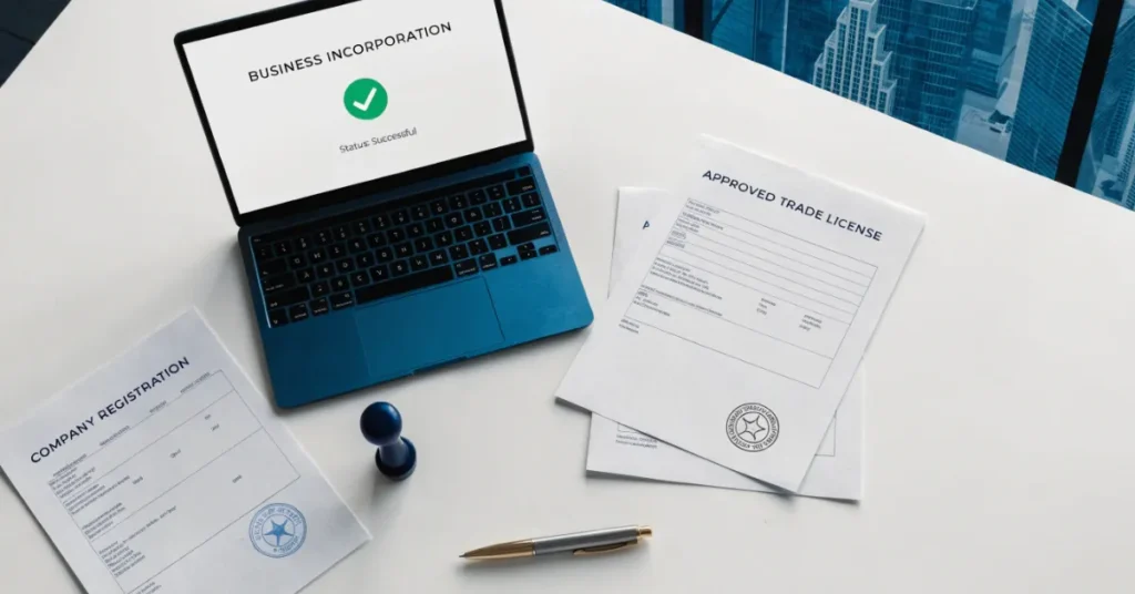 Company Formation documentation and business registration papers prepared for successful company setup process.