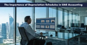Depreciation Schedules for UAE accounting showing fixed asset management, IFRS compliance, and financial reporting.
