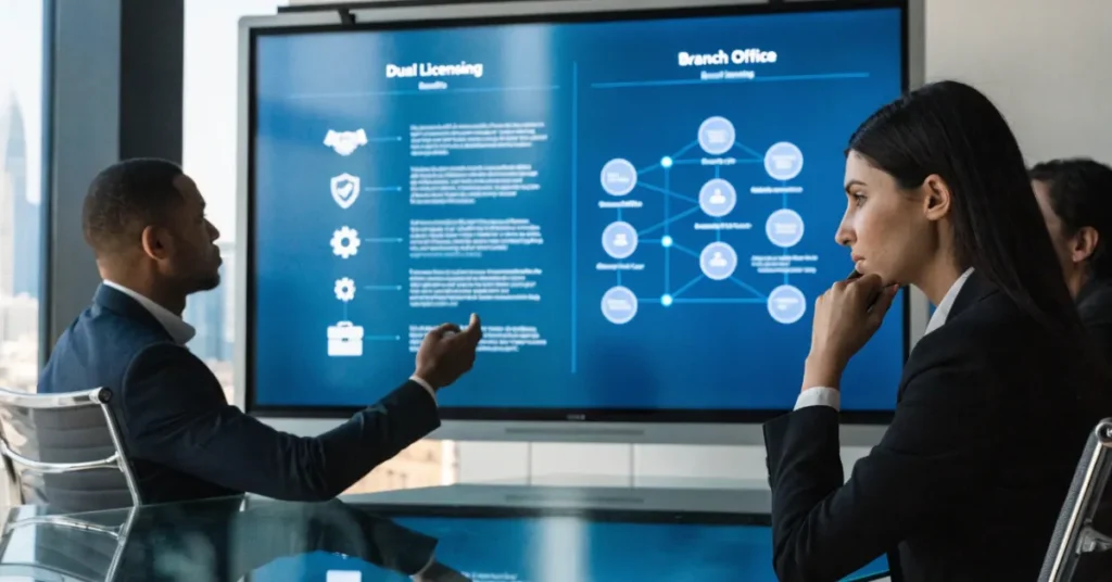Dual Licensing compared with branch office setup for companies planning expansion into the UAE Mainland market.