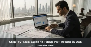 Filing VAT Return in UAE through the EmaraTax portal with professional VAT compliance and tax reporting support.
