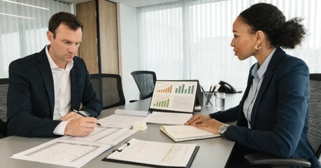 Internal Audit process evaluating internal controls, compliance, and operational risk management for SMEs.