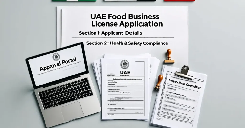 Juice Bar License UAE – official licensing process documents and compliance paperwork representing legal approval steps for starting a juice bar business in UAE.