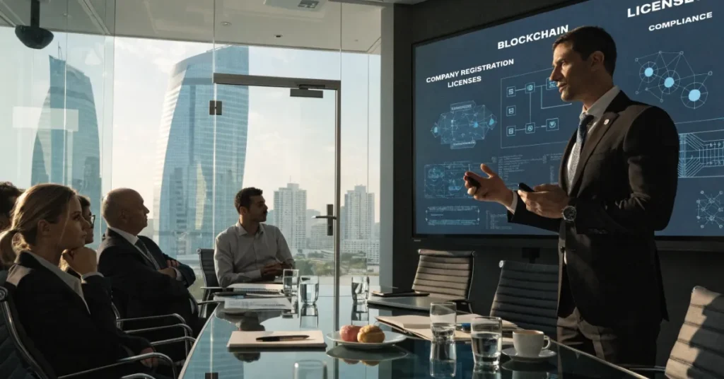 UAE Blockchain Services license setup process and blockchain business registration consultation in the UAE