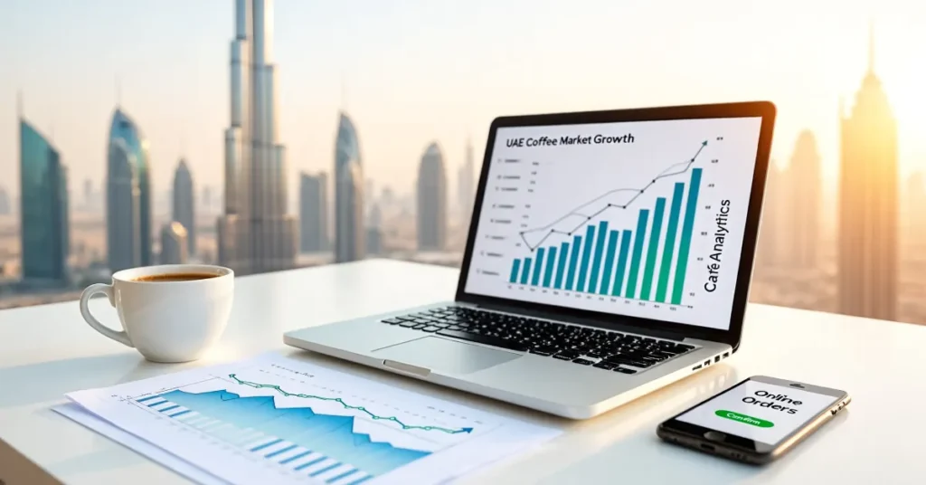 UAE Coffee Shop – business growth and investment concept showing rising demand for cafés and coffee culture in UAE.