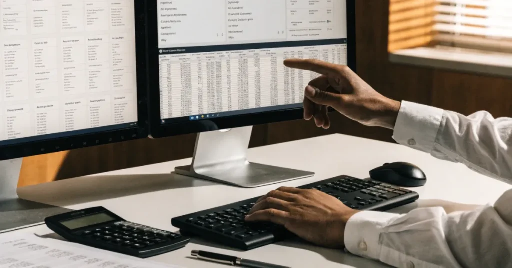 UAE E-Commerce Accounting process showing reconciliation of multi-channel online sales, inventory records, and payment gateway transactions.