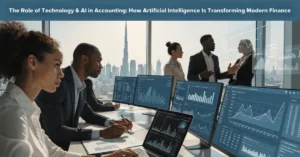 AI in Accounting transforming modern finance through intelligent automation, real-time reporting, and advanced financial analytics.
