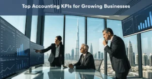 Accounting KPIs dashboard helping UAE businesses monitor financial performance and business growth.