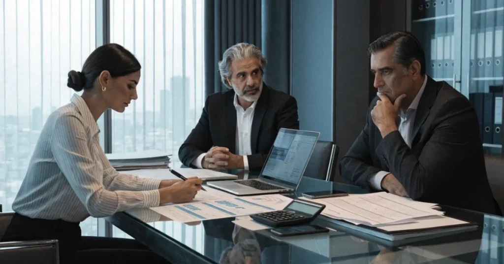 Experts reviewing Accounting Profit adjustments and reconciliation before filing the UAE Corporate Tax Return.