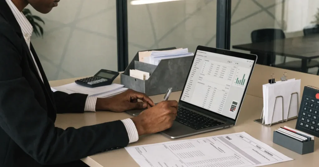 Accounts Payable workflow showing supplier invoice processing and payment management for business efficiency.