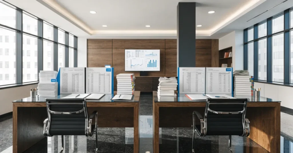 Comparison of Accrual Accounting and Cash Accounting methods using professional financial records in a corporate business environment.