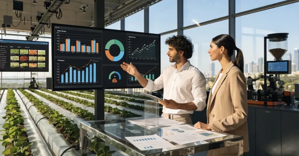 Modern Agriculture Accounting using accounting software, asset management, inventory tracking, and financial reporting for UAE farming businesses.