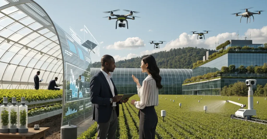 Future-focused AgroTech Business Ideas using AI, smart farming, automation, and precision agriculture technologies in the UAE.