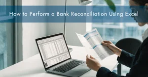 Bank Reconciliation using Excel for accurate business bookkeeping and financial record management.