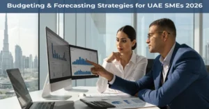 Budgeting strategies for UAE SMEs with financial forecasting dashboards and business planning.