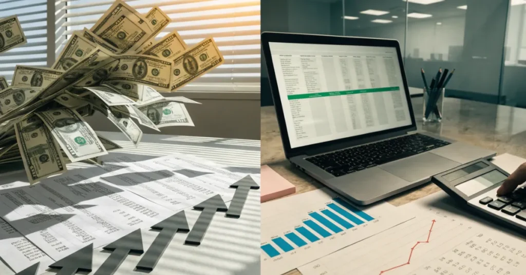 Cash vs Profit illustration comparing business cash flow with profitability for financial decision-making.