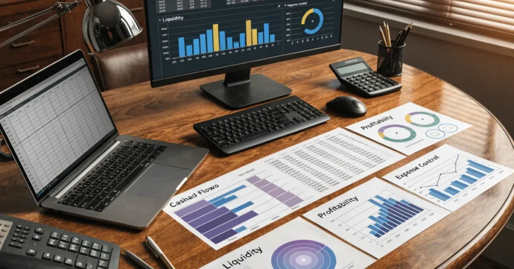 Financial forecasting and Economic Fluctuations planning through budgeting, cash flow management, and business strategy.