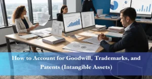 Goodwill accounting for intangible assets including trademarks and patents in modern business financial reporting.